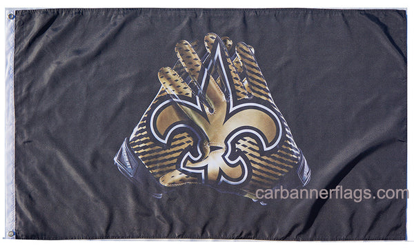 Bandiera New Orleans Saints 0,9x1,5 M - Poliestere 150D Con Doppi Occhielli - Ufficiale NFL