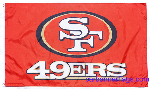 Bandiera WinCraft San Francisco 49ers Motivo Polinesiano, 90x150 Cm, Doppia Faccia, Occhielli Metallici, Licenza Ufficiale NFL