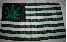3x5ft Marijuana Leaf Flag - Black Polyester Banner With Brass Grommets
