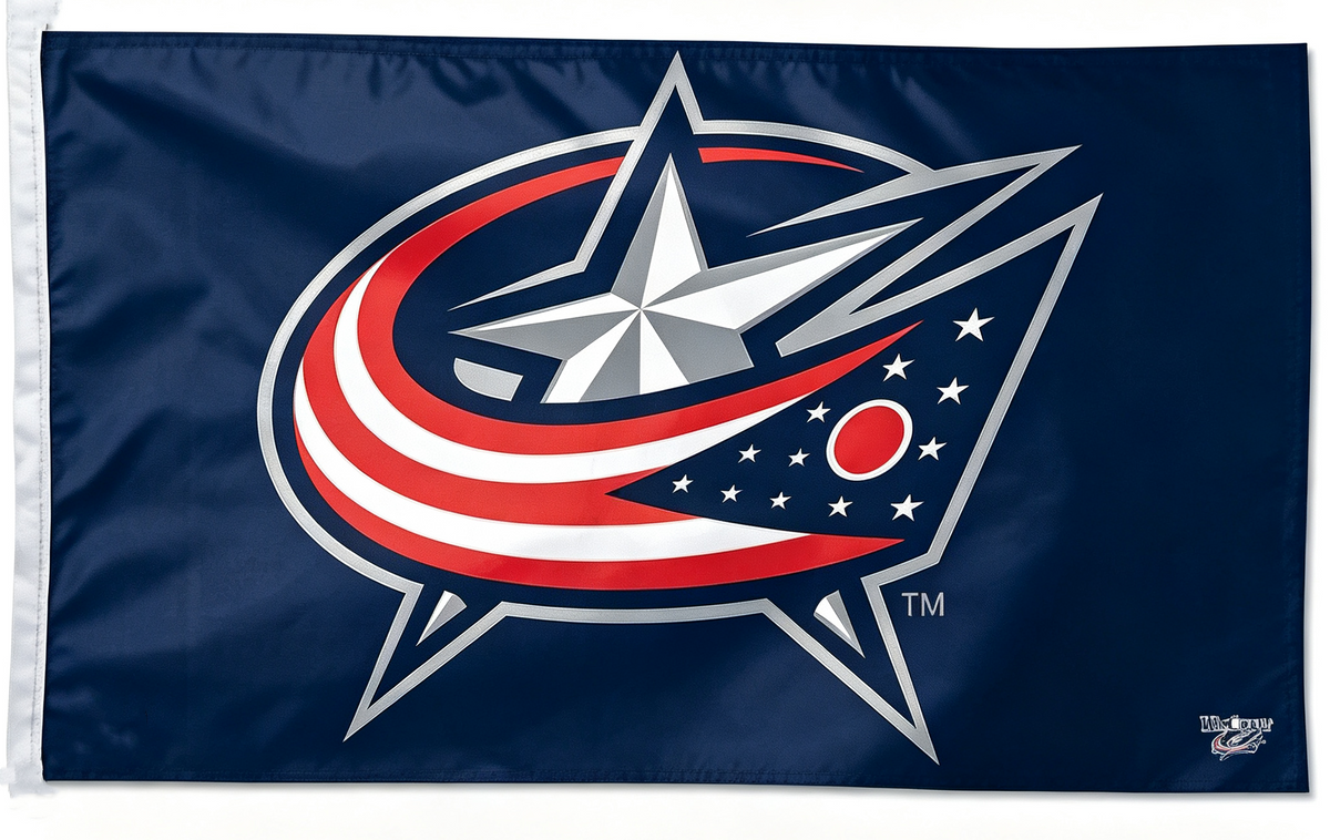 NHL Columbus Blue Jackets Flag-3x5FT Blue Jackets Banner-100% polyester 1 sided-2sided