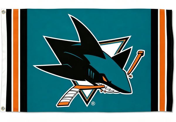 NHL San Jose Sharks Flag - 3x5FT San Jose Sharks Hockey Banner-100% polyester