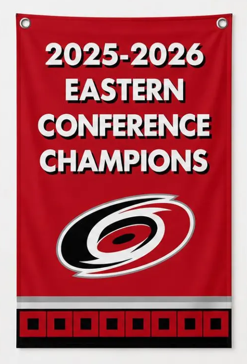NHL Carolina Hurricanes Flag-3x5FT Banner-100% polyester-2 Metal Grommets