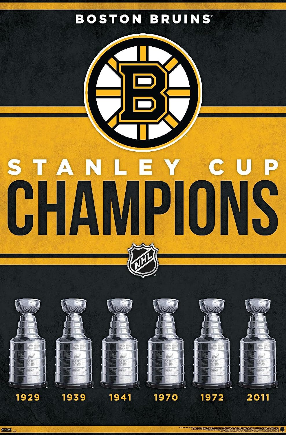 Boston Bruins Flag-3x5Ft  NHL Bruins Banner-100% polyester-2 Metal Grommets