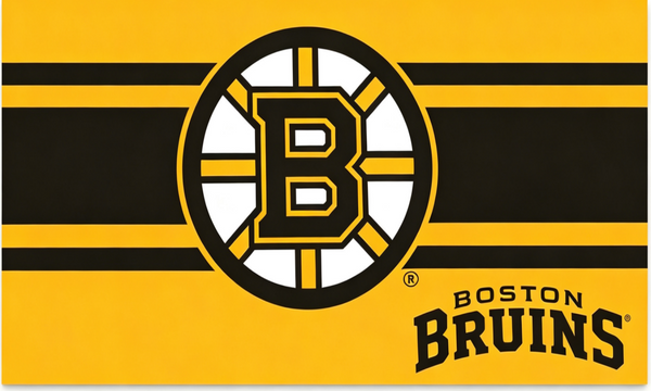 Boston Bruins Flag-3x5Ft  NHL Bruins Banner-100% polyester-2 Metal Grommets