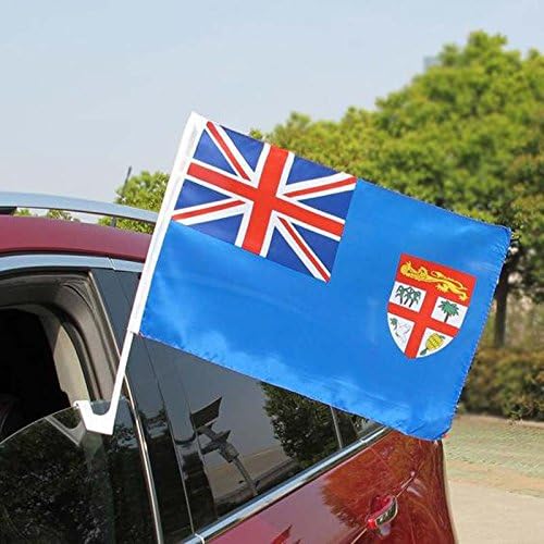 2 Pack NHL Edmonton Oilers Flag Car Window Flag of Edmonton Oilers 11X18 Inch(28x46cm) 100% Polyester, Strong White Flagpole