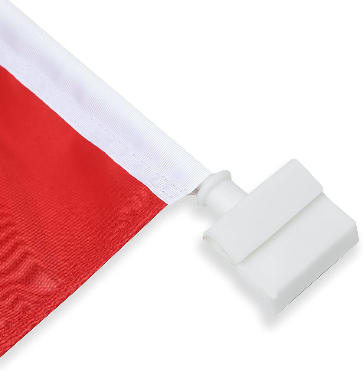 Purle Red Flag Car Window Flag of Red Color 11X18 Inch(28x46cm) 100% Polyester, Strong White Flagpole