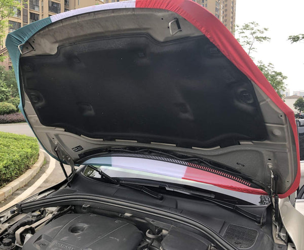 Car Hood Cover Iranian Flag ,Engine Banner Flag of Iran ,3.3X5ft, 100% Polyester Elastic Fabrics Can be Washed Suitable for large SUV and Pickup Trucks