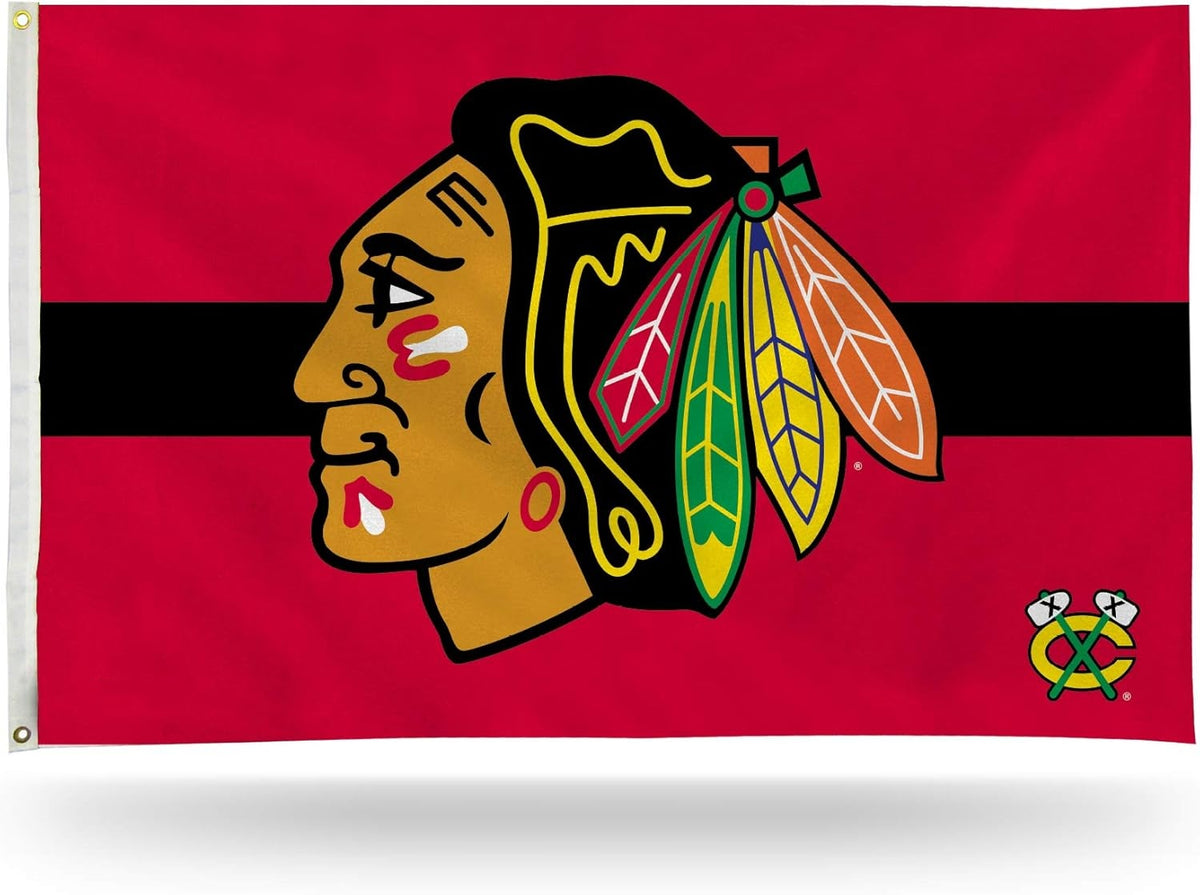 NHL Chicago Blackhawks Flag-3x5 Blackhawks Banner-100% polyester