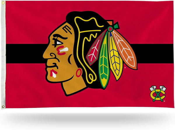 NHL Chicago Blackhawks Flag-3x5 Blackhawks Banner-100% polyester
