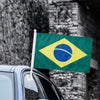 Brazilian Flag Car Window Flag of Brazil 11X18 Inch(28x46cm) 100% Polyester, Strong White Flagpole