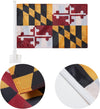 Maryland State Flag Car Window Flag of Maryland 11X18 Inch(28x46cm) 100% Polyester, Strong White Flagpole