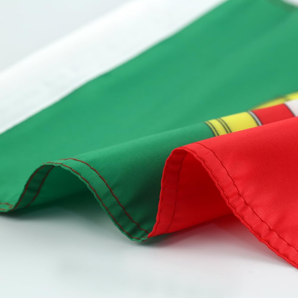 Car Window Flag of Portugal 11X18 Inch(28x46cm) 100% Polyester, Strong White Flagpole