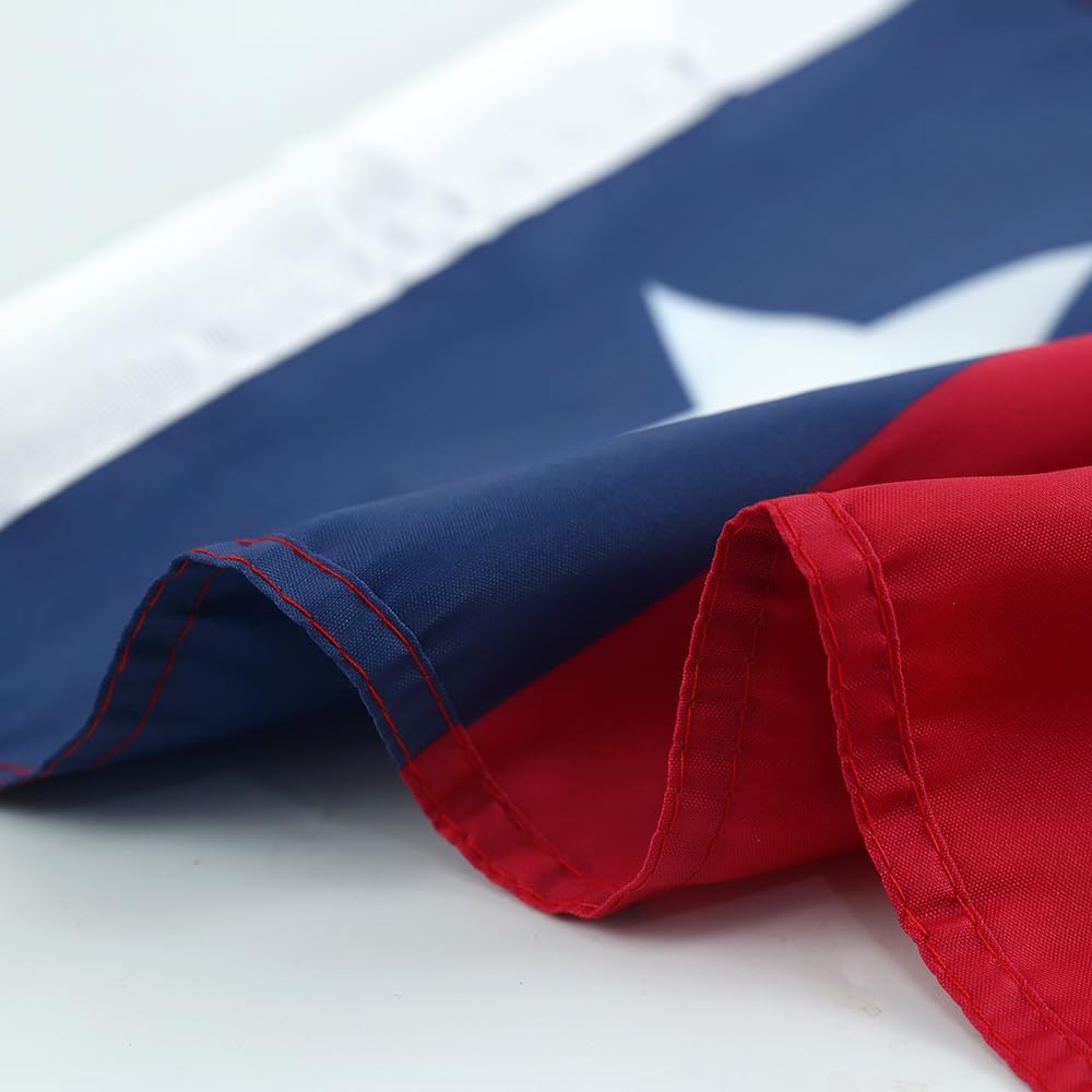 Texas State Flag Car Window Flag of Texas 11X18 Inch(28x46cm) 100% Polyester, Strong White Flagpole
