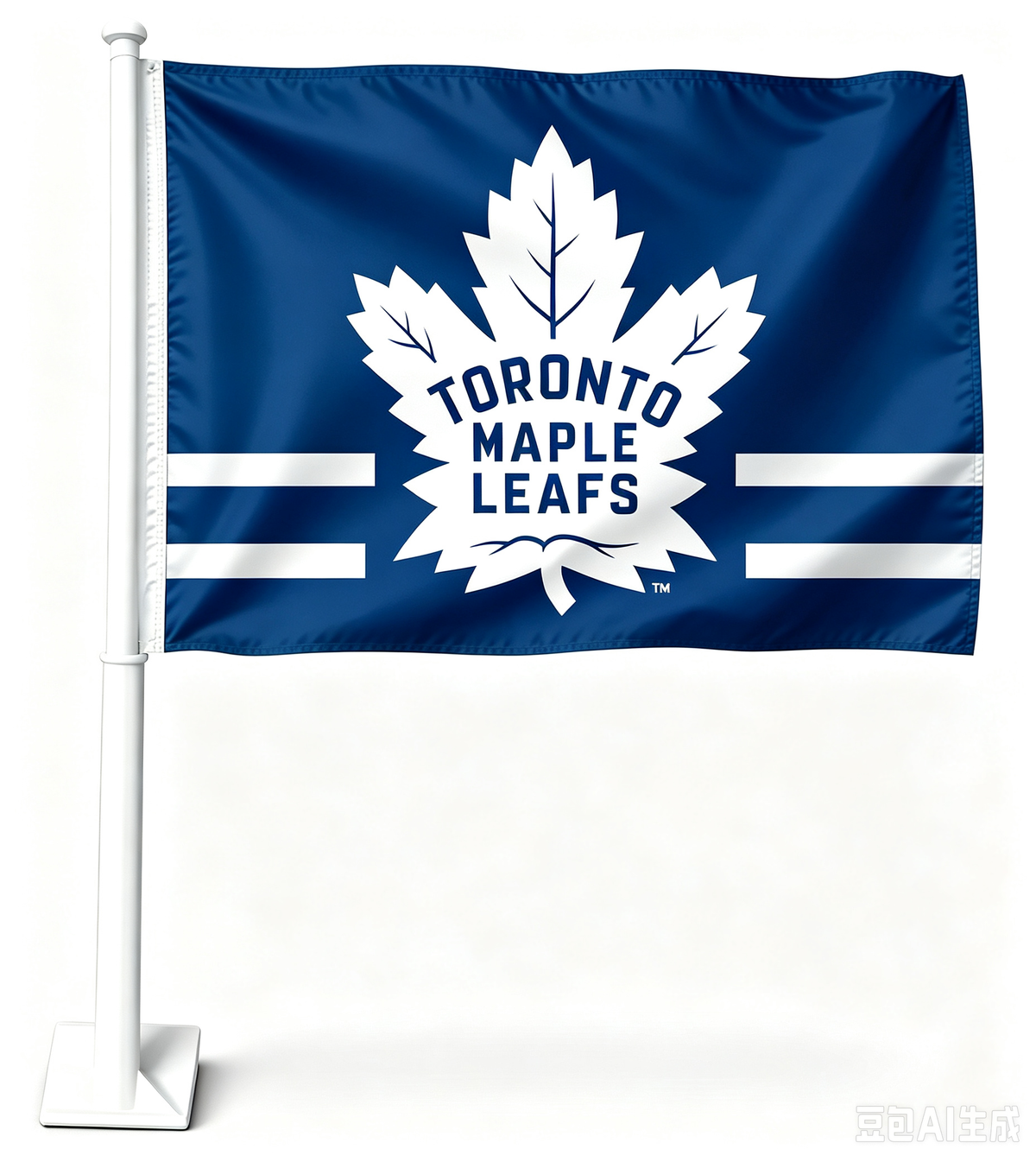 NHL  Toronto Maple Leafs Car Window Flag of Toronto Maple Leafs 11X18 Inch(28x46cm) 100% Polyester, Strong White Flagpole