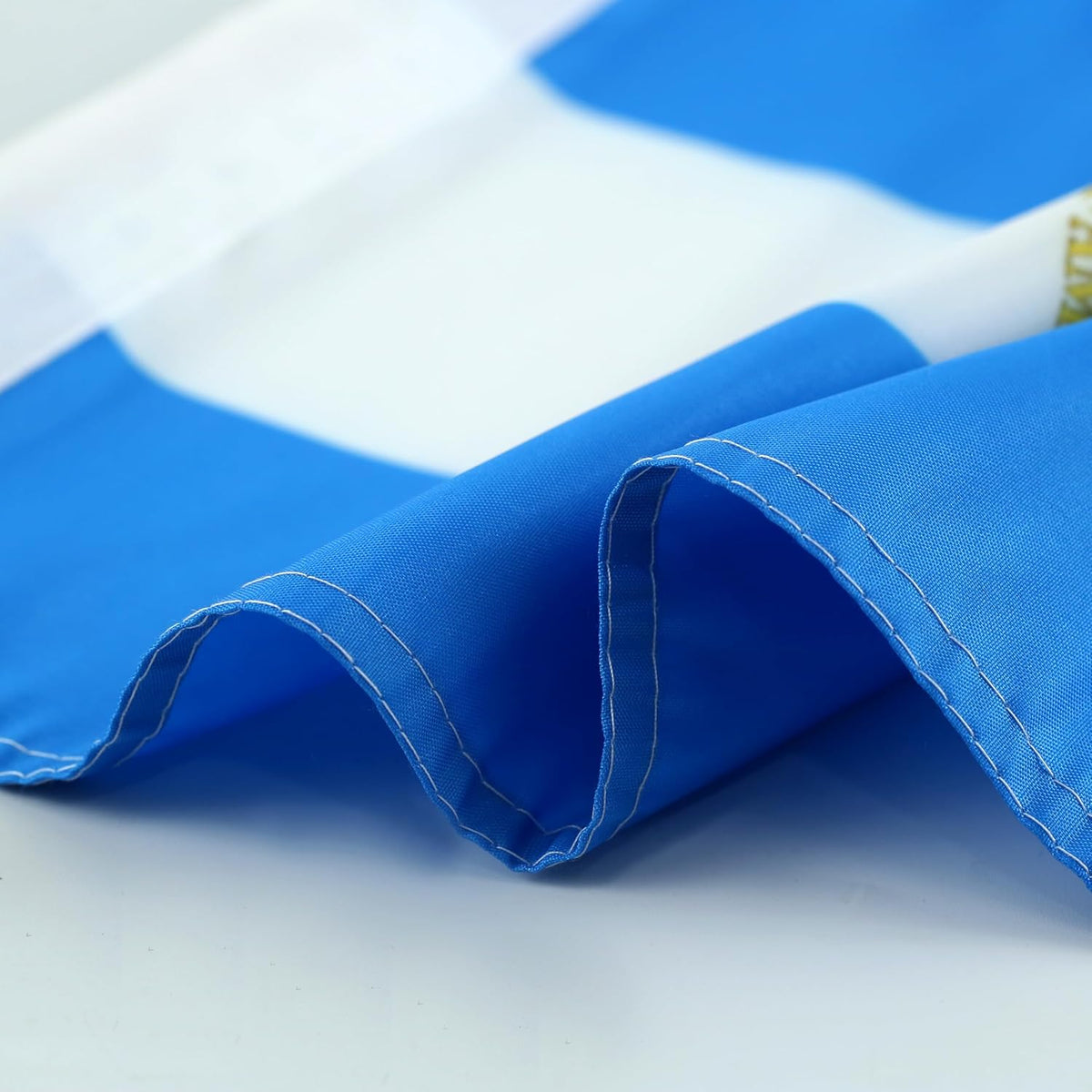 Car Window Flag of Nicaragua 11X18 Inch(28x46cm) 100% Polyester, Strong White Flagpole