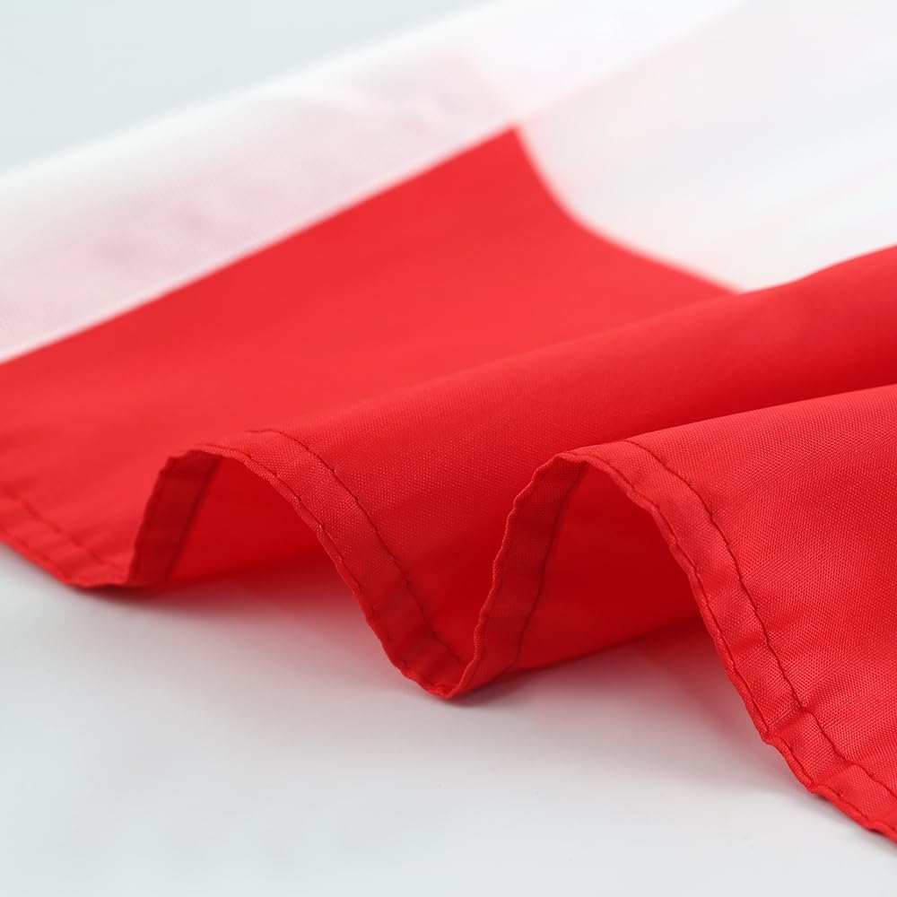 Polish Flag Car Window Flag of Poland 11X18 Inch(28x46cm) 100% Polyester, Strong White Flagpole