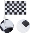Black & White Checkered Flag Car Window Flag Racing Flag 11X18 Inch(28x46cm) 100% Polyester, Strong White Flagpole