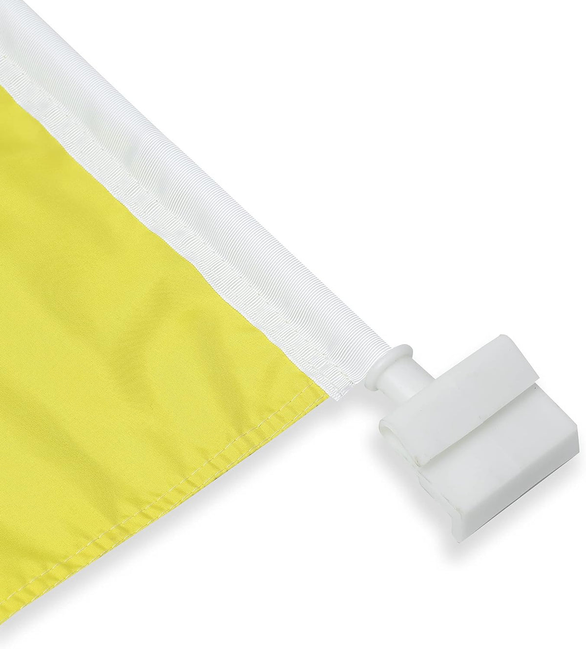 Yellow Color Flag Car Window Flag of Yellow 11X18 Inch(28x46cm) 100% Polyester, Pure yellow flag With Strong White Flagpole
