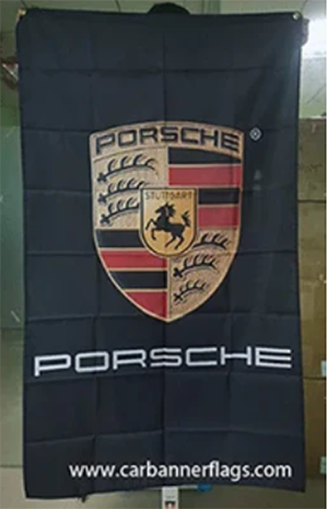 Vertical Porsche flag -3x5 ft