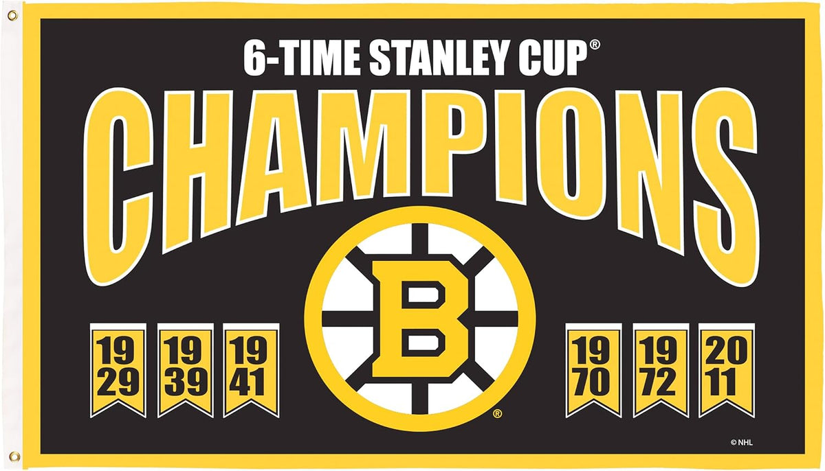 Boston Bruins Flag-3x5Ft  NHL Bruins Banner-100% polyester-2 Metal Grommets