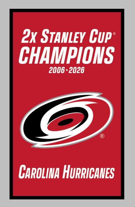 NHL Carolina Hurricanes Flag-3x5FT Banner-100% polyester-2 Metal Grommets
