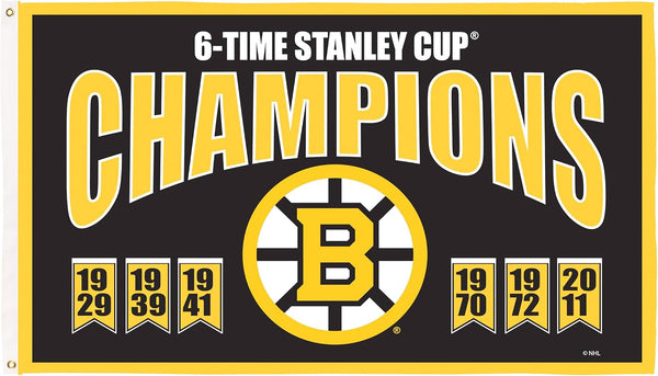 Boston Bruins Flag-3x5Ft  NHL Bruins Banner-100% polyester-2 Metal Grommets