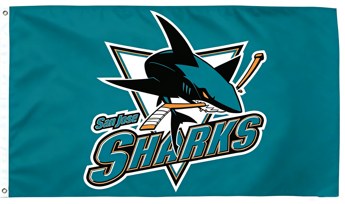 NHL San Jose Sharks Flag-3x5FT Banner-100% polyester