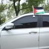 Palestinian flag Car Window Flag of Palestinian 11X18 Inch(28x46cm) 100% Polyester, Strong White Flagpole