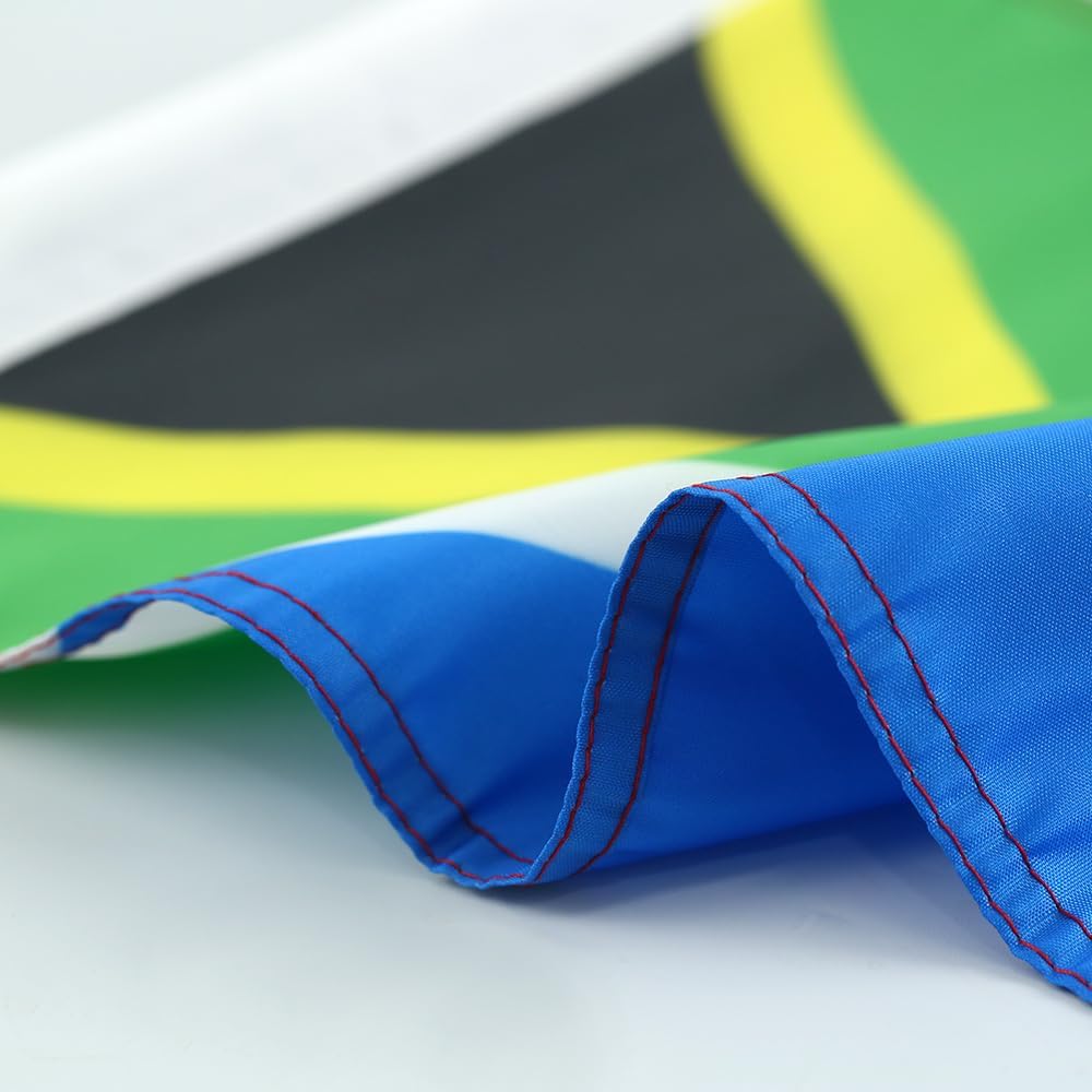 South Africa flag Car Window Flag of South Africa 11X18 Inch(28x46cm) 100% Polyester, Strong White Flagpole