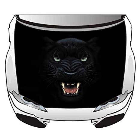 Black Panther Car Hood Cover Flag , Engine Banner Flag Black Panther Logo,3.3X5ft,/6X7FT100% Polyester Elastic Fabrics Can be Washed