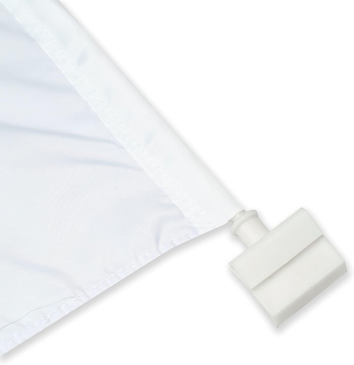 White Color Flag Car Window Flag of White 11X18 Inch(28x46cm) 100% Polyester, Strong White Flagpole