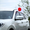 Japanese Flag Car Window Flag of Tapan 11X18 Inch(28x46cm) 100% Polyester, Strong White Flagpole