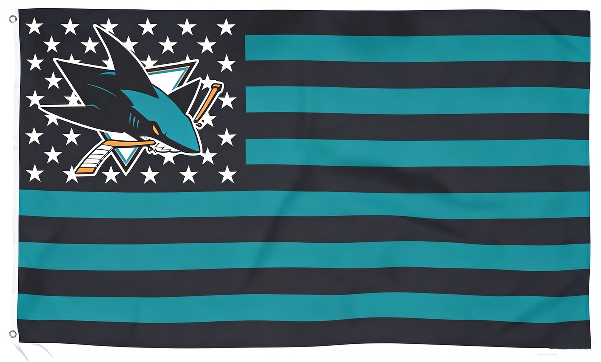 NHL San Jose Sharks Flag-3x5FT Banner-100% polyester