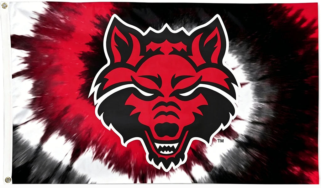 Arkansas State Red Wolves Flag - 3x5 ft -NCAA University Flag-100% Polyester- One sided / Double sided