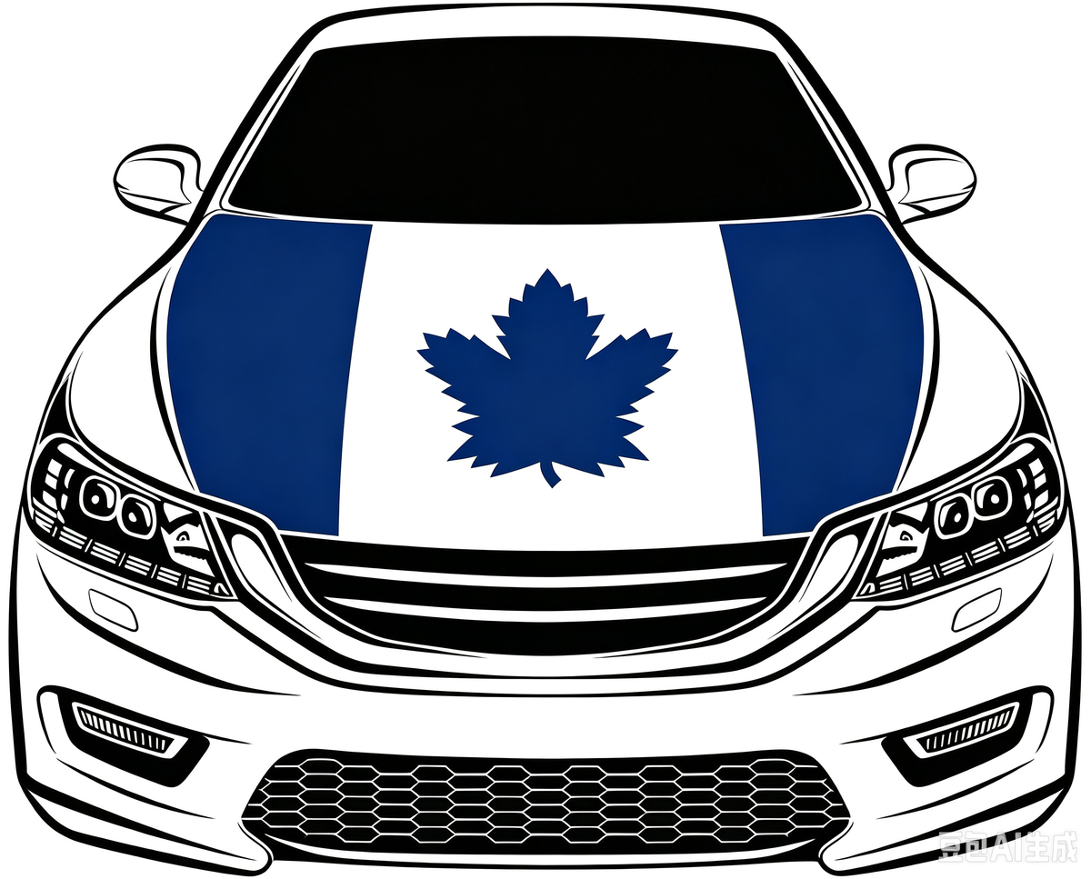 Toronto Maple Leafs Car Hood Cover Flag ,NHL  Toronto Maple Leafs Engine Banner,4X5ft/6X7FT,100% Polyester Elastic Fabrics Can be Washed