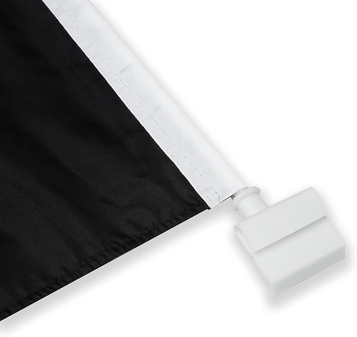 Color Black Flag Car Window Flag of Black Solid color flag 11X18 Inch(28x46cm) 100% Polyester, Strong White Flagpole