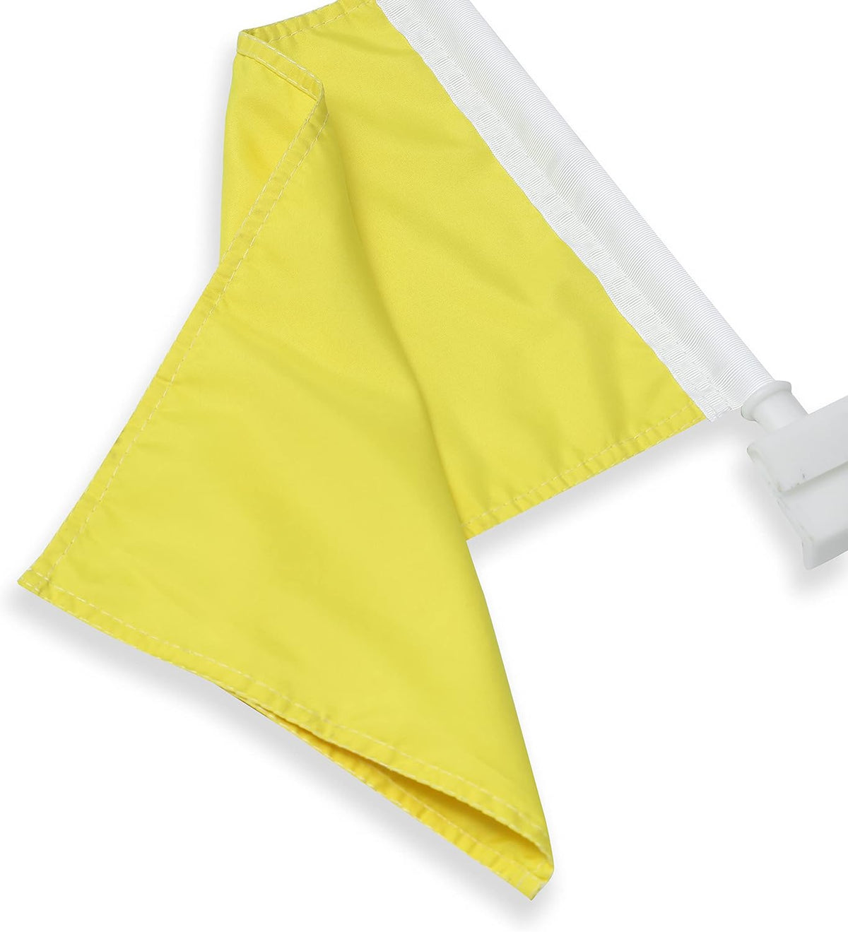 Yellow Color Flag Car Window Flag of Yellow 11X18 Inch(28x46cm) 100% Polyester, Pure yellow flag With Strong White Flagpole
