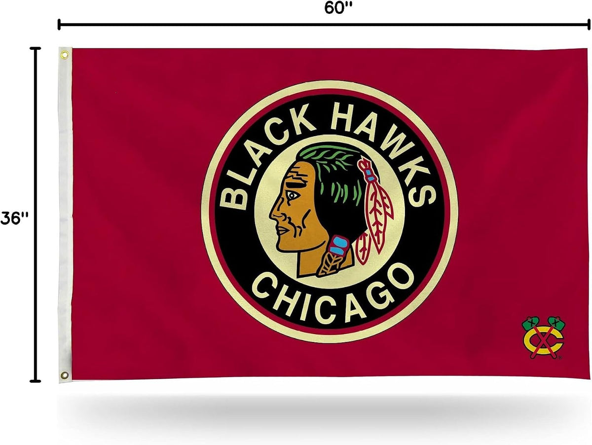 NHL Chicago Blackhawks Flag-3x5 Blackhawks Banner-100% polyester