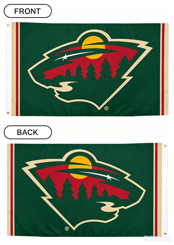Minnesota Wild Flag-NHL Minnesota Wild Flag-3x5FT Banner-100% polyester