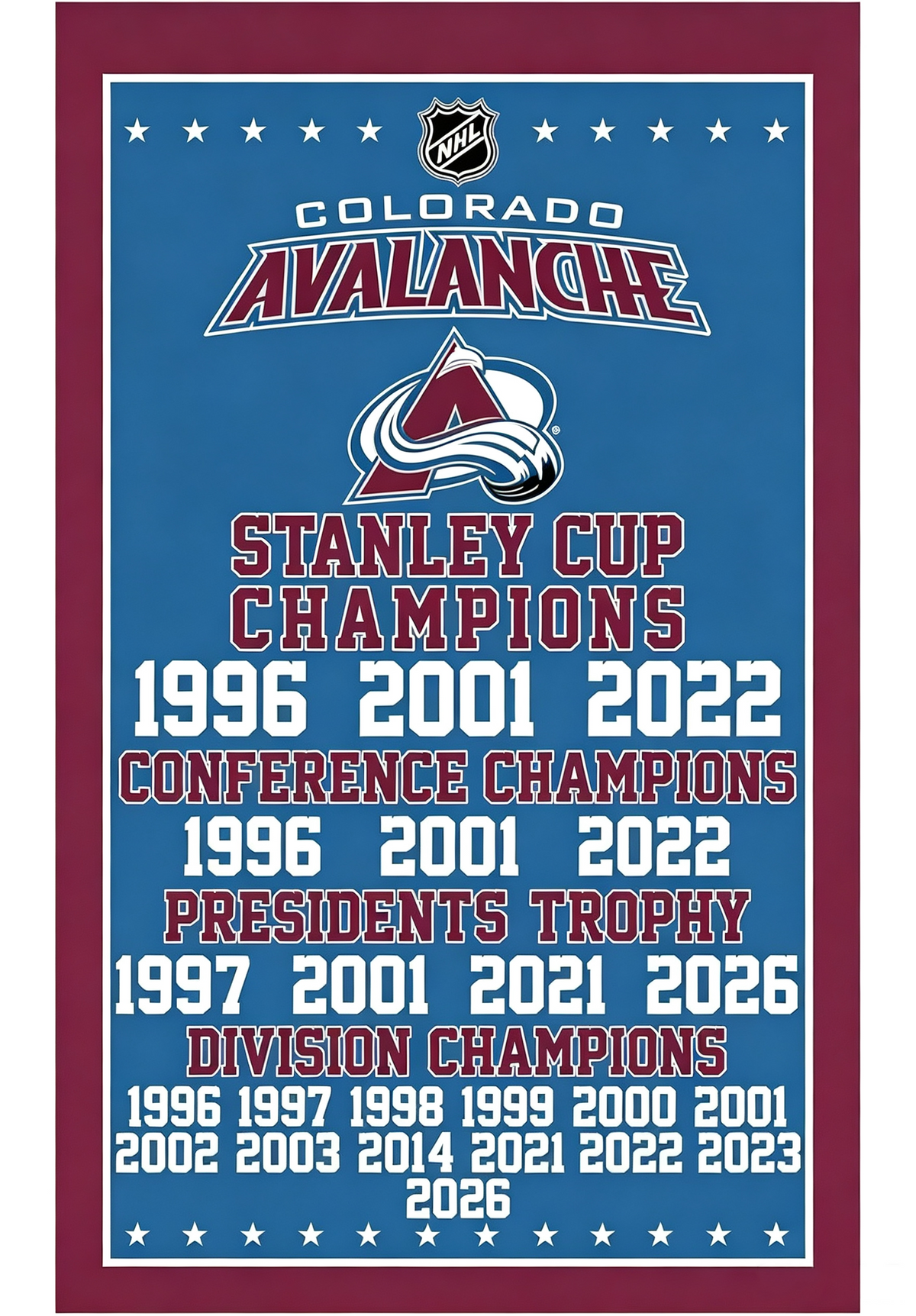 Colorado Avalanche Flag-3x5FT Banner-100% polyester