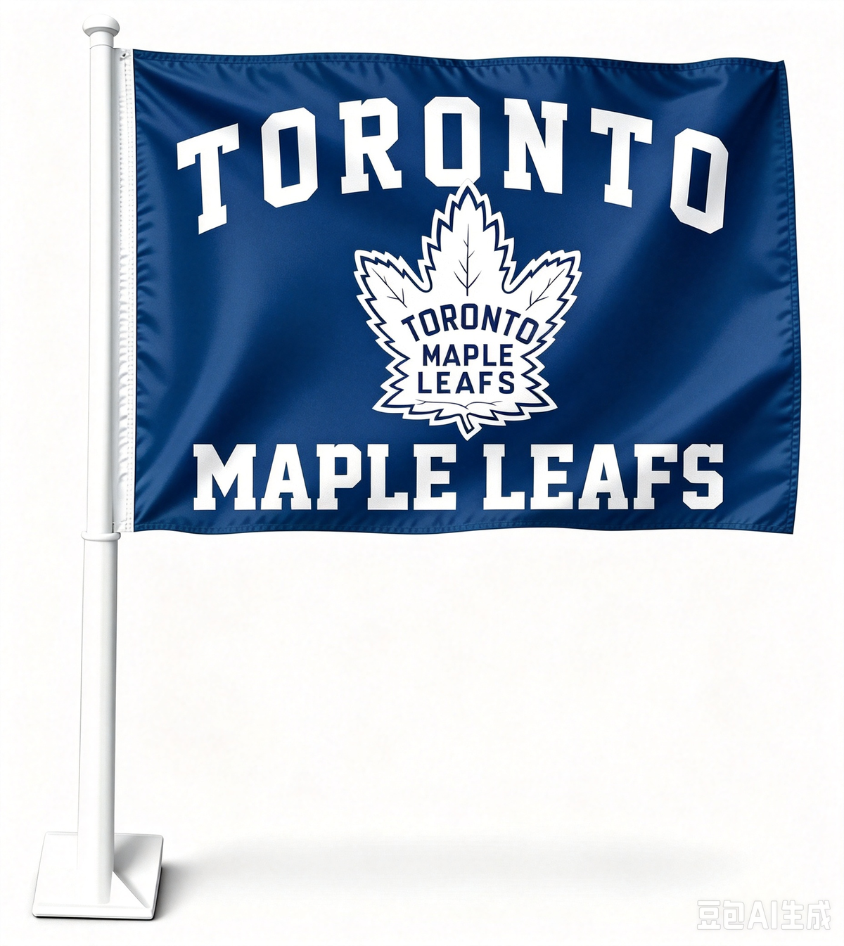NHL  Toronto Maple Leafs Car Window Flag of Toronto Maple Leafs 11X18 Inch(28x46cm) 100% Polyester, Strong White Flagpole