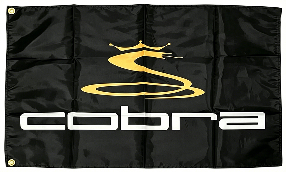Cobra Golf Flag -3X5 FT King Cobra Banner -100% polyester-2 Metal Grommets-One sided /Two sided