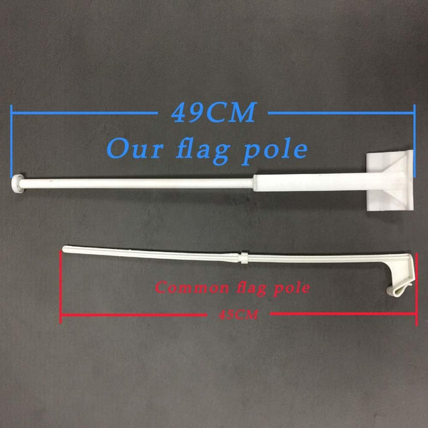 White Color Flag Car Window Flag of White 11X18 Inch(28x46cm) 100% Polyester, Strong White Flagpole