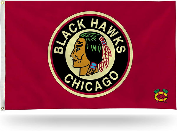 NHL Chicago Blackhawks Flag-3x5 Blackhawks Banner-100% polyester