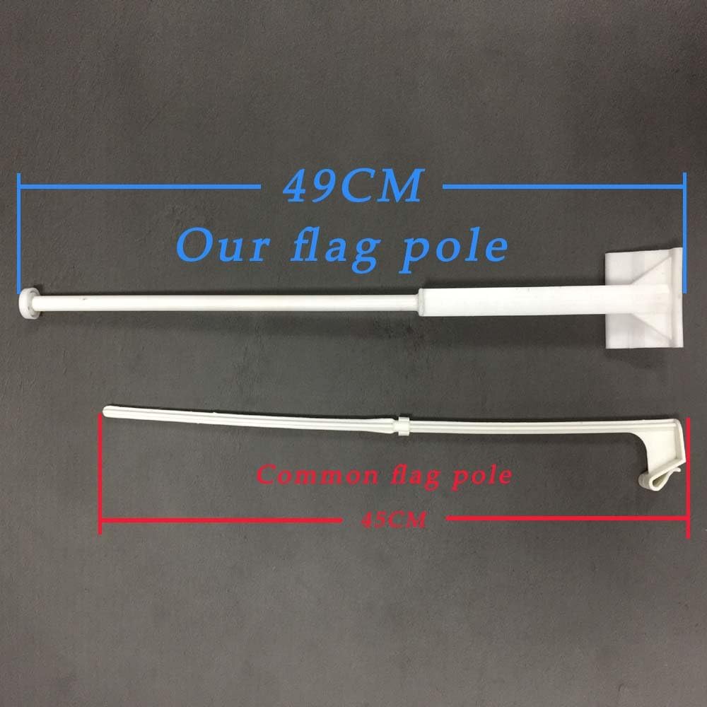 Brazilian Flag Car Window Flag of Brazil 11X18 Inch(28x46cm) 100% Polyester, Strong White Flagpole