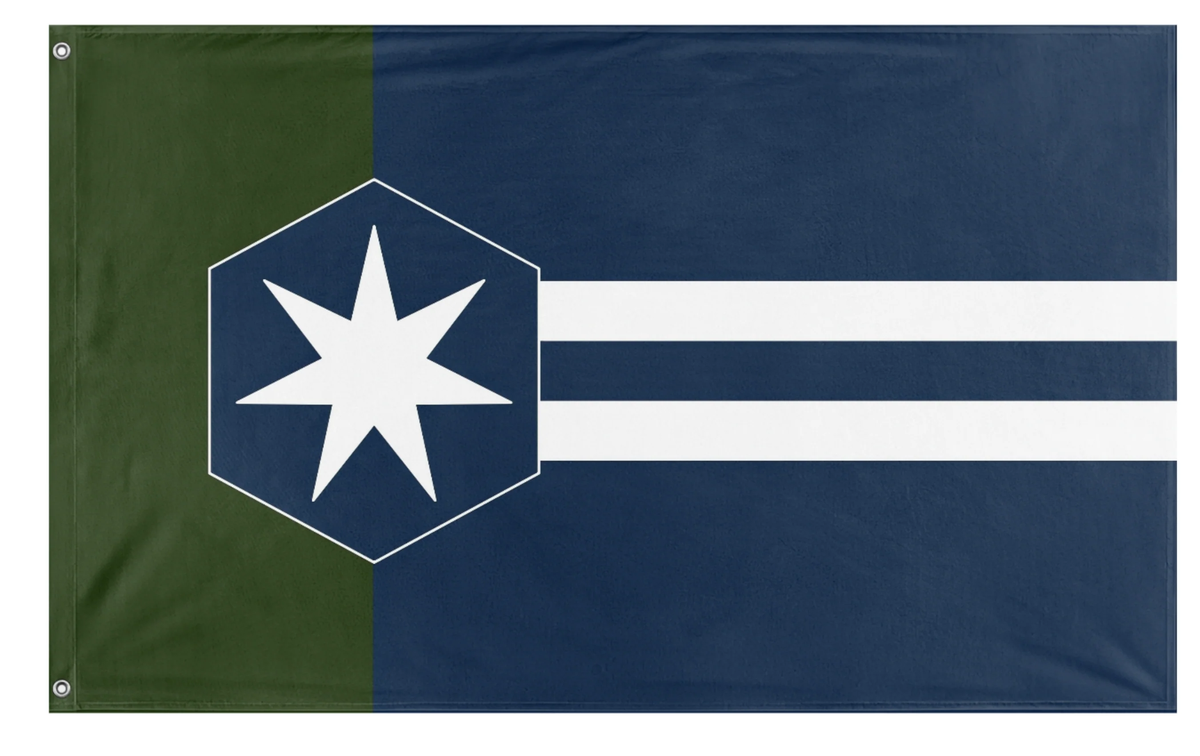UEF Flag -3x5 ft DTD-100% polyester-2 Metal Grommets-One sided /Two sided