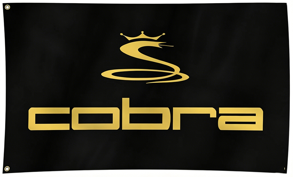 Cobra Golf Flag -3X5 FT King Cobra Banner -100% polyester-2 Metal Grommets-One sided /Two sided