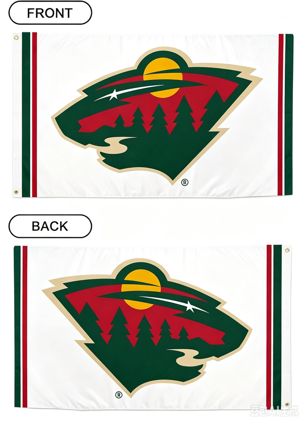 Minnesota Wild Flag-NHL Minnesota Wild Flag-3x5FT Banner-100% polyester