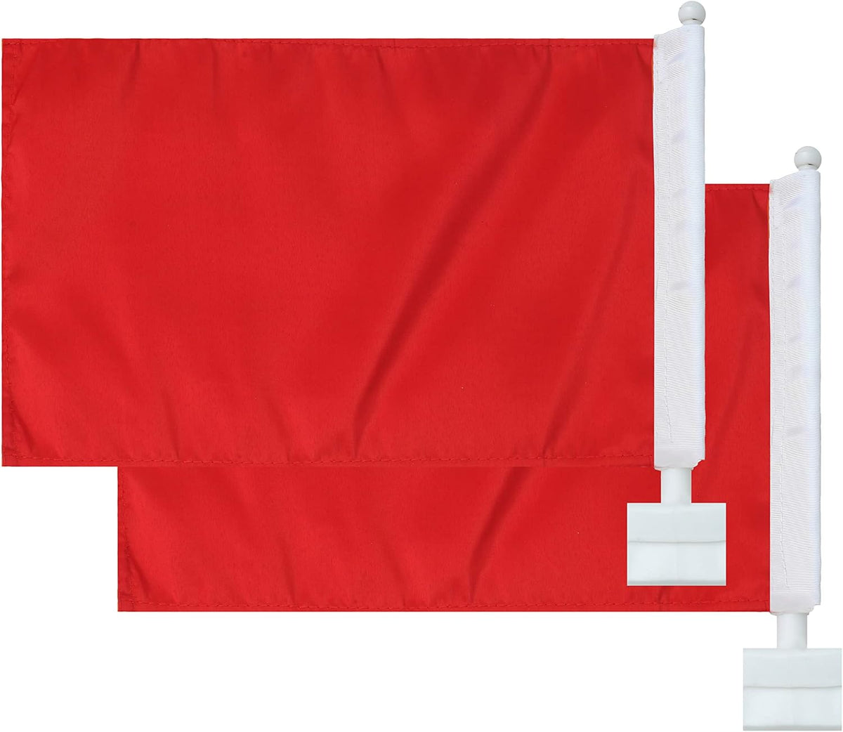 Purle Red Flag Car Window Flag of Red Color 11X18 Inch(28x46cm) 100% Polyester, Strong White Flagpole