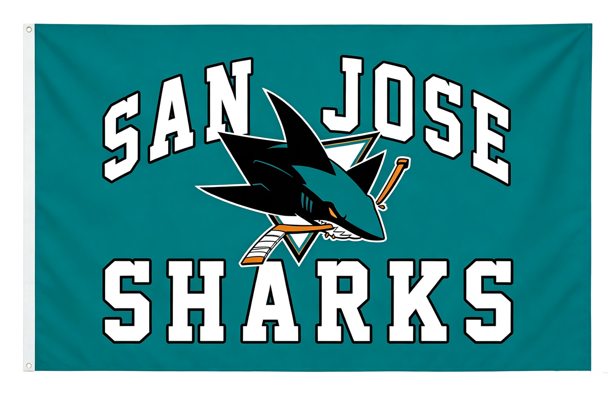 NHL San Jose Sharks Flag-3x5FT Banner-100% polyester